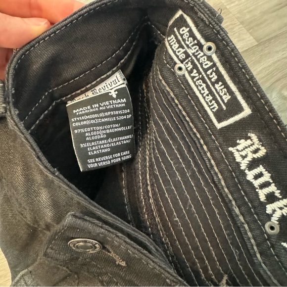 Rock Revival Gray Camille Skinny Moto Jeans NWT Size 24 Waist​ - Picture 10 of 12